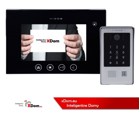 Wideodomofon Vidos z szyfratorem i czytnikiem RFID S20DA i monitorem M670B