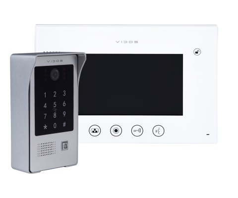 Wideodomofon Vidos z szyfratorem i czytnikiem RFID S20DA i monitorem M670W