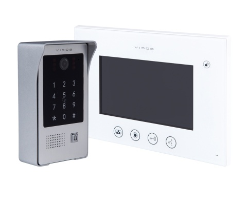 Wideodomofon Vidos z szyfratorem i czytnikiem RFID S20DA i monitorem M670W