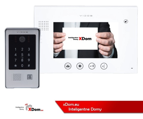Wideodomofon Vidos z szyfratorem i czytnikiem RFID S20DA i monitorem M670W