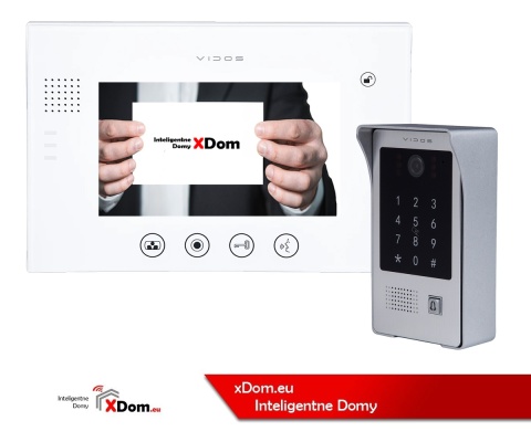 Wideodomofon Vidos z szyfratorem i czytnikiem RFID S20DA i monitorem M670W