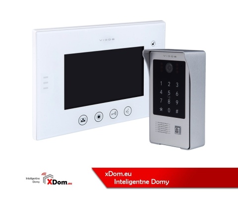 Wideodomofon Vidos z szyfratorem i czytnikiem RFID S20DA i monitorem M670W