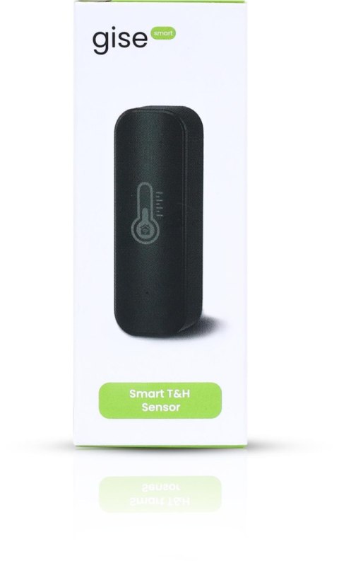 GISE Smart Czujnik temperatury i wilgotności Wi-Fi Czarny | Tuya | GTHS-WF-01-B