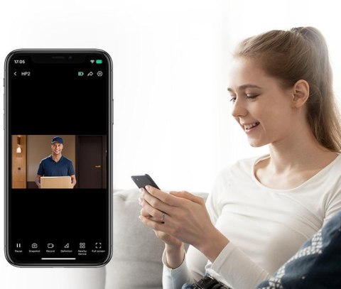 Bezprzewodowy wizjer do drzwi Ezviz CP2 2MP srebrny