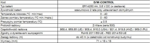 Czujnik otwarcia drzwi i okien czarny NICE FGDW-002-3 EU Door/Window-control