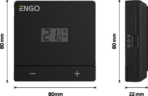 ENGO Controls EASY-BATB - Dobowy, przewodowy regulator