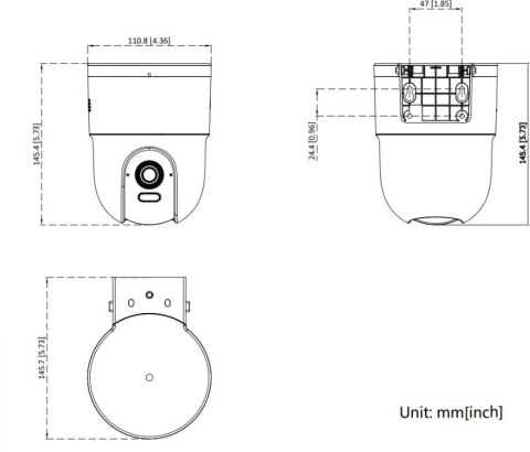 Kamera IP Hikvision DS-2CD1F47G3H-LIUF/SX(2.8mm)