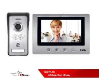 WIDEODOMOFON ''EURA'' VDP-33A3 ''LUNA'' ekran 7'', obsługa 2 wejść, pamięć obrazów, czytnik kluczy zbliżeniowych