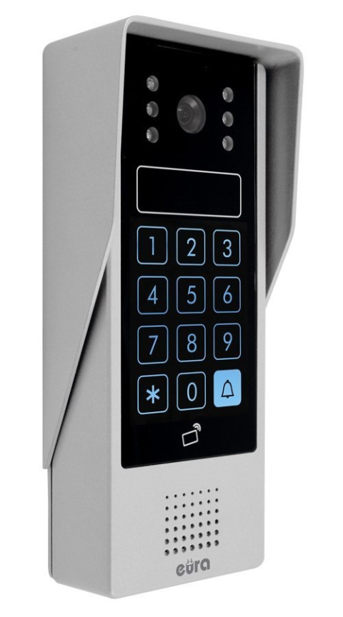 Zestaw Wideodomofonu Eura stacja bramowa z szyfratorem monitor 7'' kolor czarny VDA-80A3_VDA-06A3 CZARNY