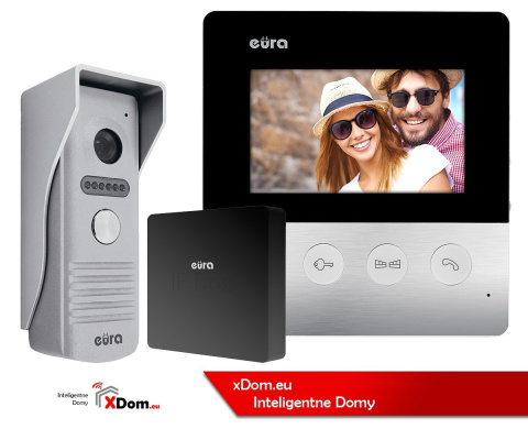 Zestaw Wideodomofonu WiFi Eura stacja bramowa, monitor 4,3'' VDA-13A3_VDA-19A3
