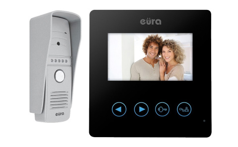 Zestaw Wideodomofonu Eura stacja bramowa, monitor 4,3'' kolor czarny VDA-79A3_VDA-16A3