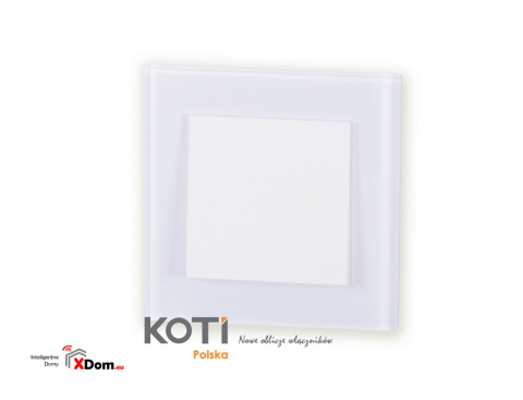 Włącznik Szklany Mechaniczny Impulsowy (dzwonkowy) Biały