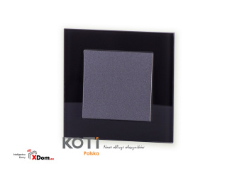 Włącznik Szklany Mechaniczny Impulsowy (dzwonkowy) Czarny