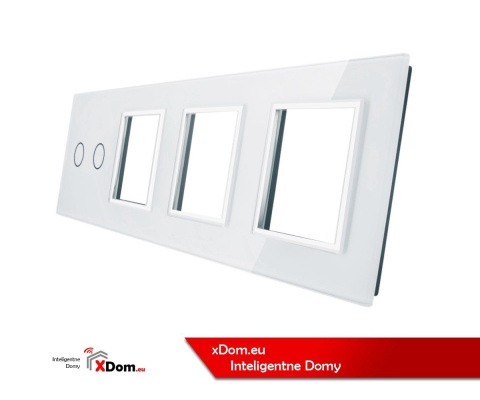 Poczwórny panel szklany LIVOLO 702GGG | Biały