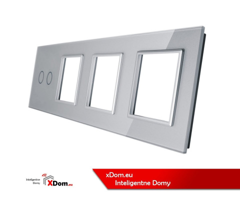 Poczwórny panel szklany LIVOLO 702GGG | Szary