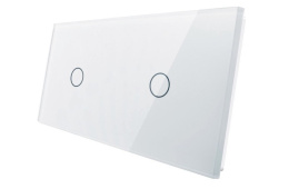 Podwójny panel szklany LIVOLO 7011 Biały