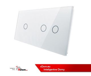 Podwójny panel szklany LIVOLO 7012 | Biały