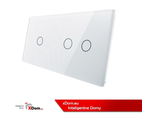 Podwójny panel szklany LIVOLO 7012 | Biały