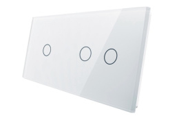 Podwójny panel szklany LIVOLO 7012 | Biały