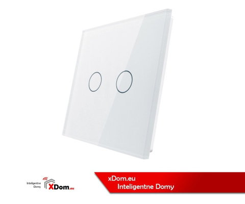 Podwójny panel szklany LIVOLO 702 | Biały