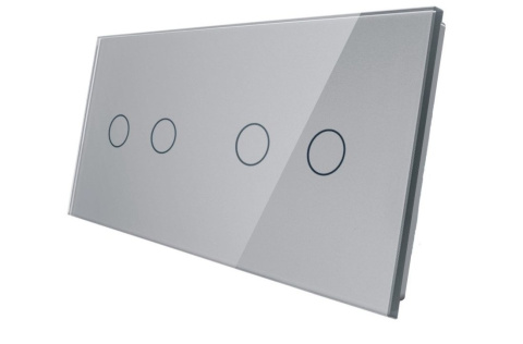 Podwójny panel szklany LIVOLO 7022 Szary