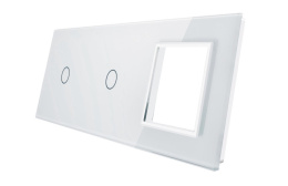 Potrójny panel szklany LIVOLO 7011G | Biały