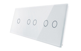 Potrójny panel szklany LIVOLO 70122 | Biały