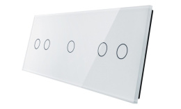 Potrójny panel szklany LIVOLO 70212 | Biały