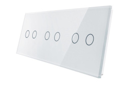 Potrójny panel szklany LIVOLO 70222 | Biały