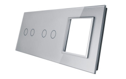 Potrójny panel szklany LIVOLO 7022G | Szary