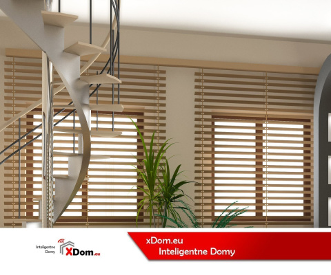 Bambusowe Elektryczne żaluzje poziome 50mm