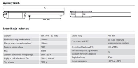 Somfy 1216436 NAPĘD IXENGO L 230V