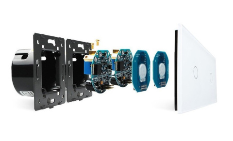 Włącznik dotykowy podwójny + podwójny LIVOLO VL-C7022 Kolor Czarny