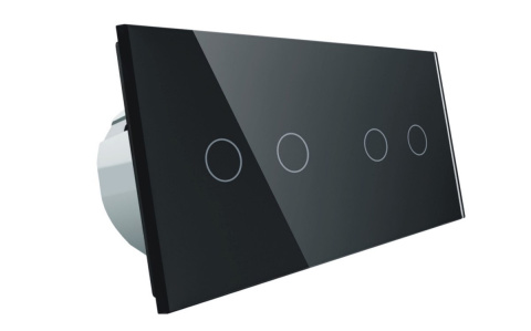Włącznik dotykowy podwójny + podwójny LIVOLO VL-C7022 Kolor Czarny
