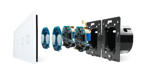 Włącznik dotykowy podwójny + podwójny LIVOLO VL-C7022 Kolor Czarny