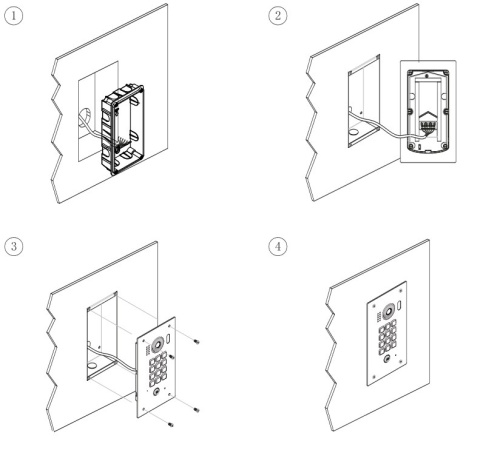 Jednoabonamentowa S1411D Stacja bramowa wideodomofonu Vidos