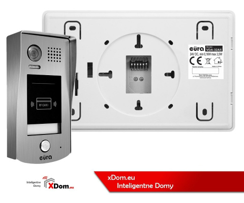 Zestaw wideodomofonu cyfrowego z czytnikiem RFID monitor 4.3'' EURA VDA-71A5_VDA32A5