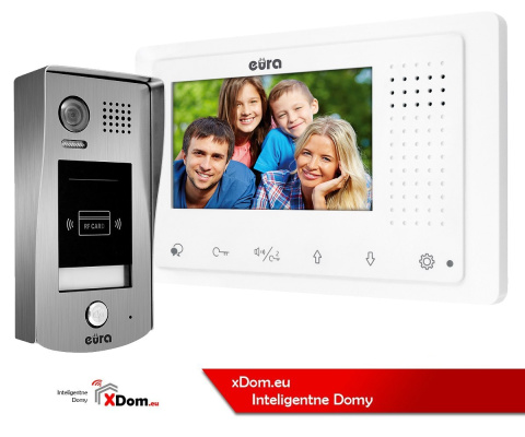 Zestaw wideodomofonu cyfrowego z czytnikiem RFID monitor 4.3'' EURA VDA-71A5_VDA32A5