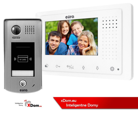 Zestaw wideodomofonu cyfrowego z czytnikiem RFID monitor 4.3'' EURA VDA-71A5_VDA32A5