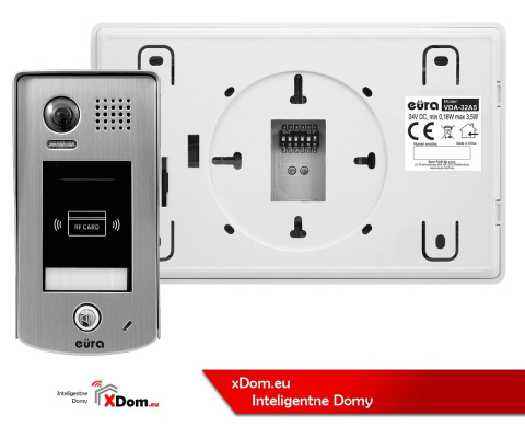 Zestaw wideodomofonu cyfrowego z czytnikiem RFID monitor 4.3'' EURA VDA-71A5_VDA32A5