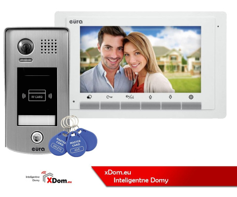 Zestaw wideodomofonu cyfrowego z czytnikiem RFID monitor 4.3'' EURA VDA-71A5_VDA49A5