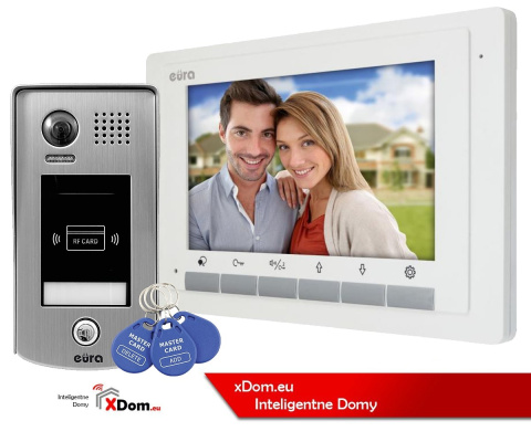 Zestaw wideodomofonu cyfrowego z czytnikiem RFID monitor 4.3'' EURA VDA-71A5_VDA49A5