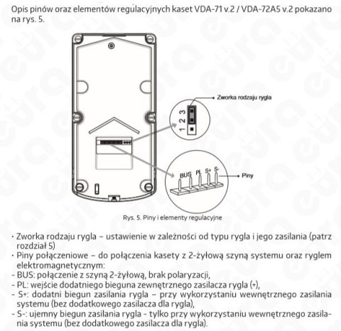 Zestaw wideodomofonu cyfrowego z czytnikiem RFID monitor 4.3'' EURA VDA-71A5_VDA49A5