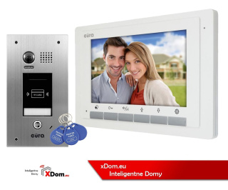 Zestaw wideodomofonu cyfrowego z czytnikiem RFID monitor 7'' EURA VDA-72A5_VDA49A5