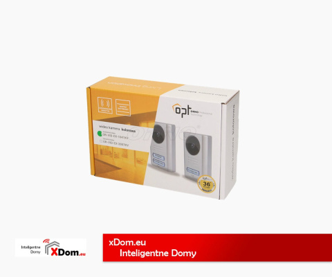 Wideo kaseta OPT z kamerą szerokokątną, kolor, wandaloodporna, diody LED, podświetlane miejsce na nazwisko, do zestawów EX