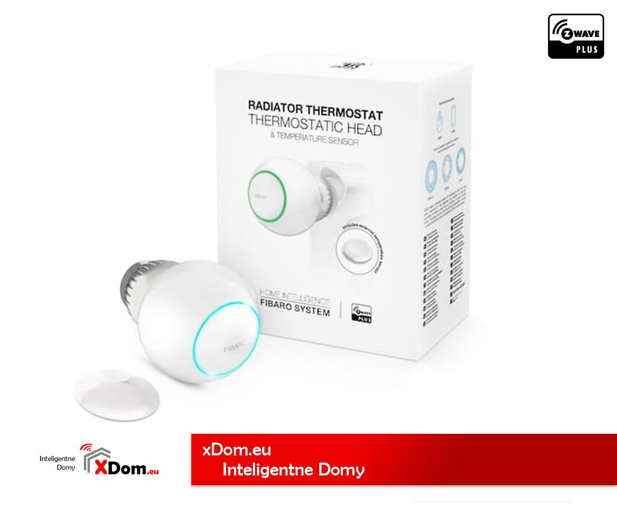 Zestaw FIBARO Radiator Thermostat - Termostat z czujnikiem temperatury do  grzejników