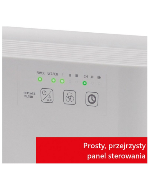 OCZYSZCZACZ POWIETRZA AP 8400 WEBBER FILTR TRÓJWARSTWOWY + LAMPA UV-C Z JONIZATOREM