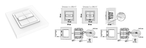 Somfy 1800506 przełącznik Smoove DUO - z podtrzymaniem