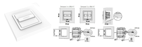 Somfy 1800508 Nowy przełącznik Smoove UNO - z podtrzymaniem