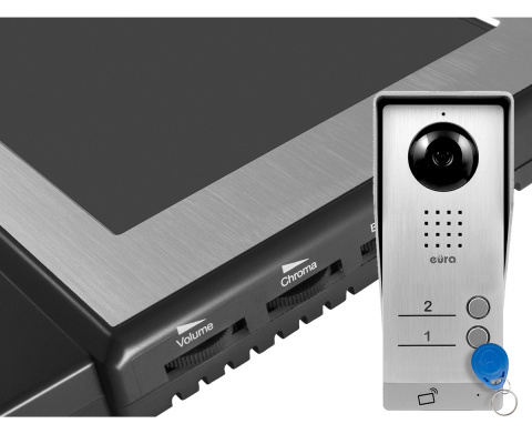 WIDEODOMOFON DWURODZINNY Z CZYTNIKIEM RFID EURA VDA-92A3_VDA-02A3